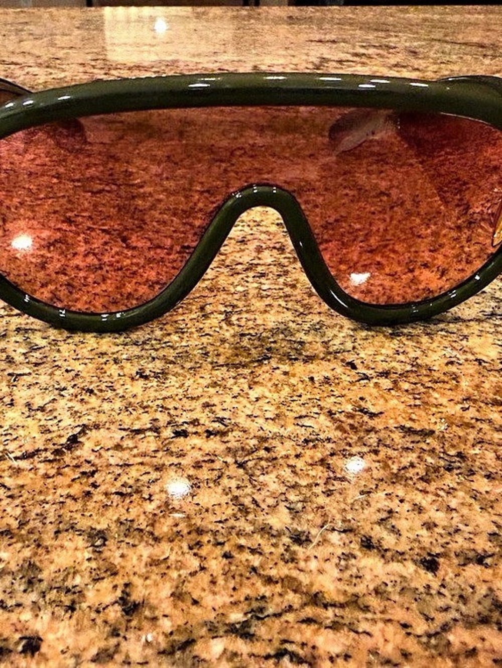 Loewe Paula's Ibiza Anagram Shield Sunglasses Green & Pink Like New